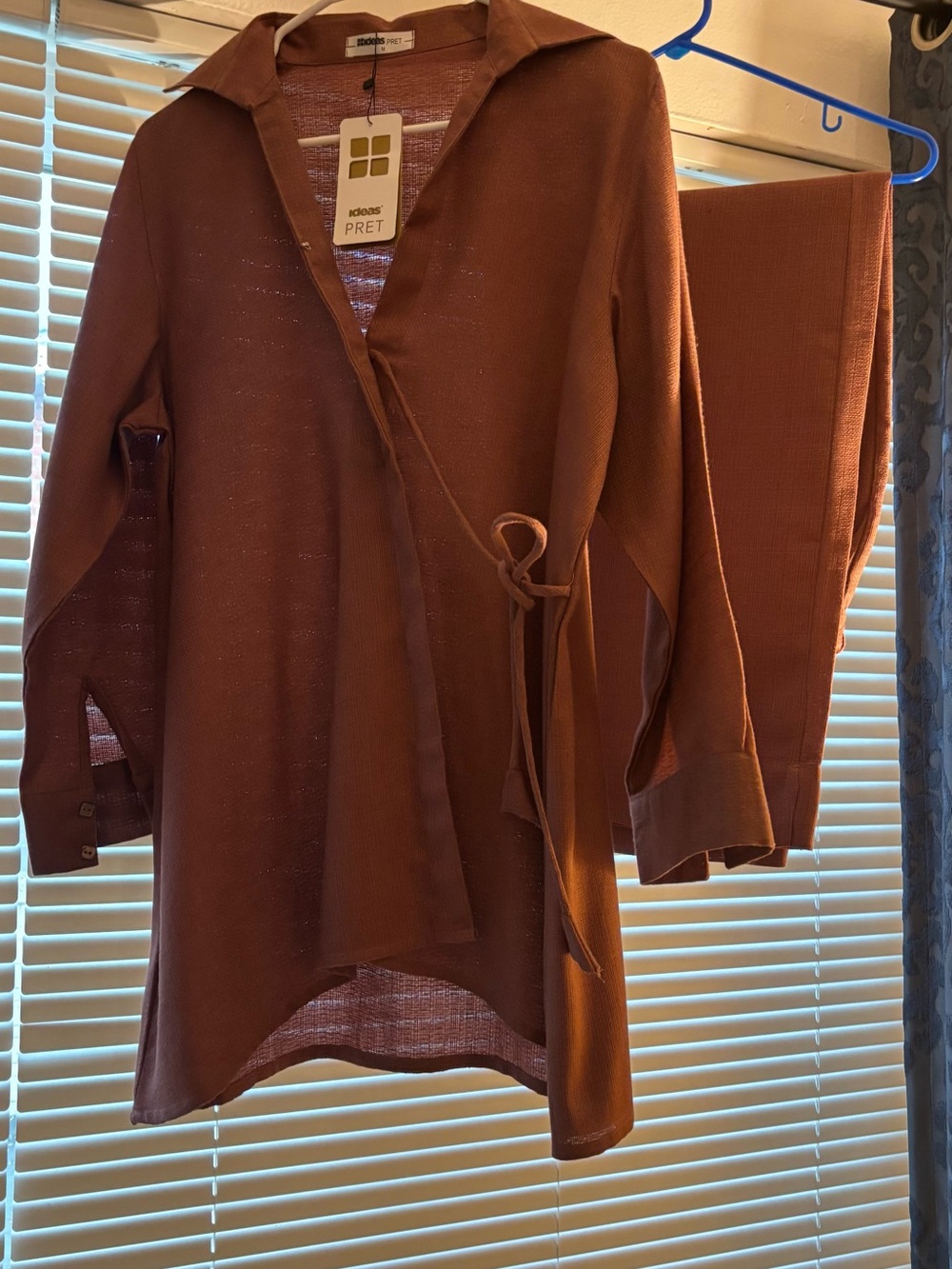 Women's Brown Knit Pantsuit Set